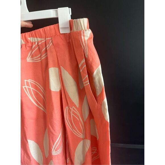 Lane Bryant peach and beige printed lined cotton circle skirt Size 14/16 - Picture 4 of 5